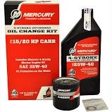 Mercury 15/20 HP Carb/EFI 25W40 Marine Oil Change Kit